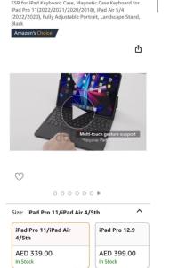 ESR for iPad Keyboard Case, Magnetic Case Keyboard for iPad Pro 11iPad Air 5/4 Stand, Black