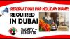RESERVATIONS FOR HOLIDAY HOMES REQUIRED IN DUBAI