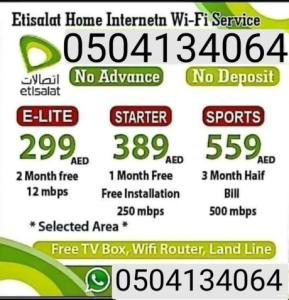 Etisalat home internet service provider