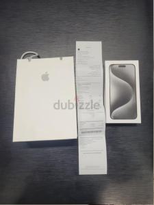 IPHONE 15PRO MAX 256 GB WHITE TITANIUM TRA APPLE STORE PURCHASE - BILL AVAILABLE