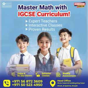 Excel in Math with IGCSE Curriculum Sharjah’s Best InstituteCall 0568723609
