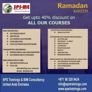 Special Ramadan Offer: BIM #Synchro #Costx #Rhinoceros #Grasshopper #Dialux #Dynamo 971 56 328 9424