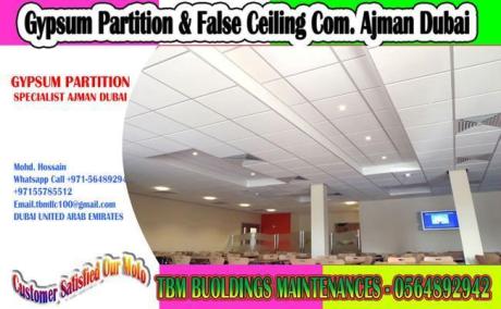 Gypsum ceiling Covering contractor in ajman