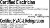 Vocational Training Certified Electrician And HVAC & Refrigeration