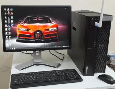 DELL XEON PC/22INCH/32GB RAM/1TB HDD/120GB SSD/WIFI FULL SET