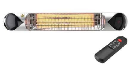 Electric Heater Outdoor Portable Outside Heater with Stand 1500W Weatherproof Infrared Heater In